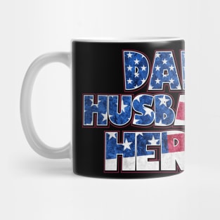 Dad Husband Hero - usa flag Mug